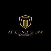 MW initial monogram for lawfirm logo ideas with creative polygon style design vector