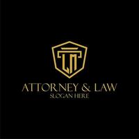 LM initial monogram for lawfirm logo ideas with creative polygon style design vector