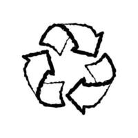 Recycle sign symbol vector illustration