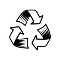 Recycle sign symbol vector illustration