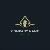 XP initial monogram logo for real estate with polygon style vector