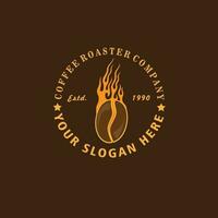 design logo coffee roasting vector illustration