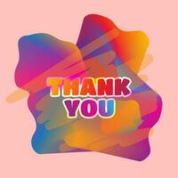 thank you card design with abstract background. vector illustration