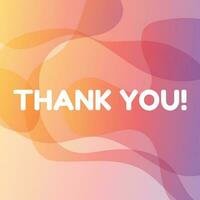 thank you card design with abstract background. vector illustration