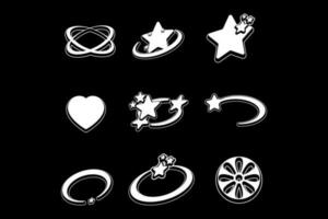 Y2k Element shape collection pack vector