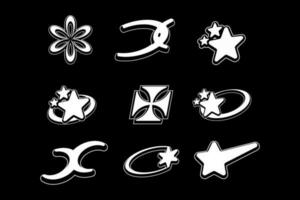 Y2k Element shape collection pack vector