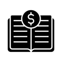 book with money icon vector