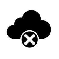 cloud error icon vector