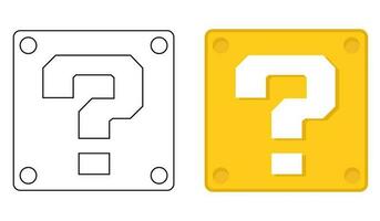 Question Block icon vector