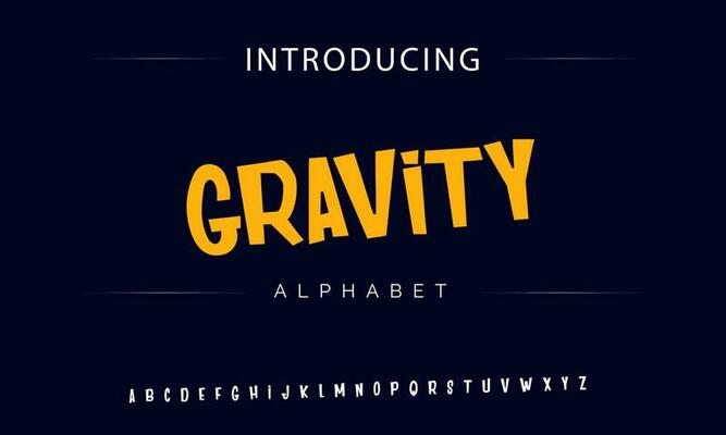 Colorful stylized font and alphabet