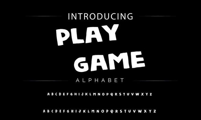 Colorful stylized font and alphabet