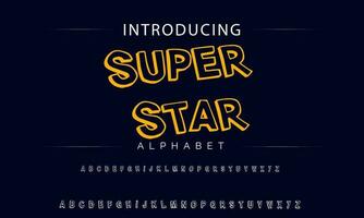 Colorful stylized font and alphabet vector