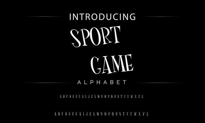 Colorful stylized font and alphabet
