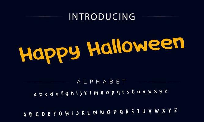 Colorful stylized font and alphabet