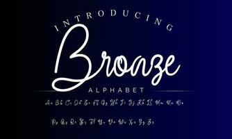 Signature Font Calligraphy Logotype Script Brush Font Type Font lettering handwritten vector