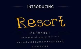 Colorful stylized font and alphabet vector