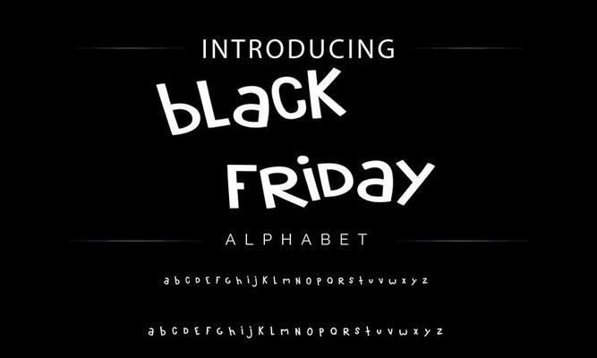 Colorful stylized font and alphabet