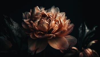 Organic elegance in close up flower petals generated by AI photo