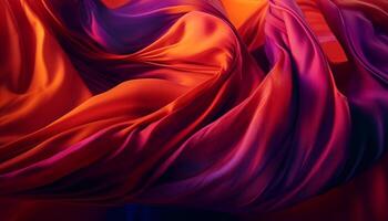 Smooth silky purple flame waves of elegance generated by AI photo