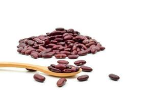 Grains Red beans in a sack on a white background photo