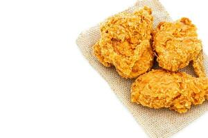 Fried Crispy Chicken on a white background photo