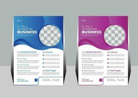 Business Flyer Template in Two Color Variation vector