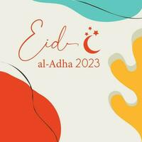 Set Social media post template of Eid al adha event. vector