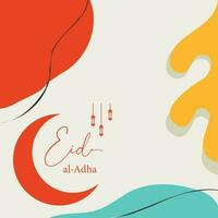 Set Social media post template of Eid al adha event. vector