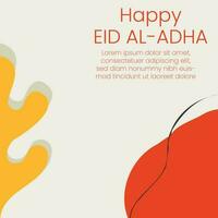 Set Social media post template of Eid al adha event. vector