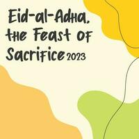 Set Social media post template of Eid al adha event. vector