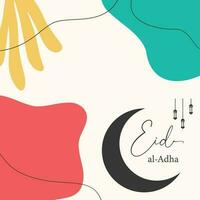 Set Social media post template of Eid al adha event. vector
