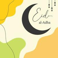 Set Social media post template of Eid al adha event. vector