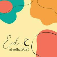 Set Social media post template of Eid al adha event. vector