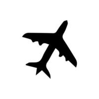 avión icono vector, sólido ilustración, pictograma aislado en blanco. vector ilustración