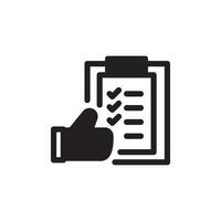 list plan icon. line, outline, solid style icon, vector illustration