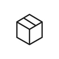 box icon. line, outline, solid style icon, vector illustration