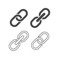 Set of link icon. Hyperlink chain symbol. Vector illustration.