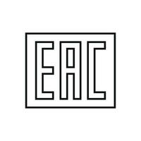 EAC mark icon isolated on white background vector