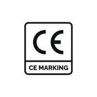 CE marking icon isolated on white background vector