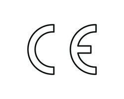CE marking icon isolated on white background vector