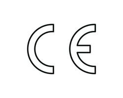 CE marking icon isolated on white background vector