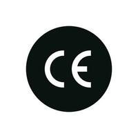 CE marking icon isolated on white background vector