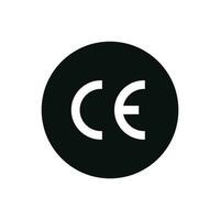 CE marking icon isolated on white background vector