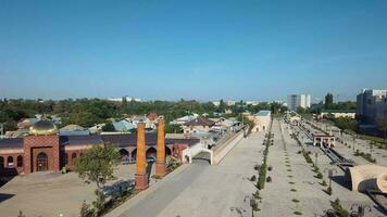 antenne panorama van taraz stad centrum, Kazachstan video