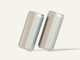 Soft drink or soda can white color and realistic textures photo