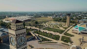 Antenne Panorama von Taraz Stadt Center, Kasachstan video