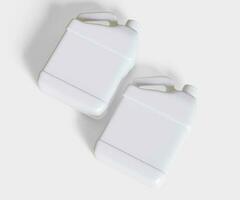 Container jerry can white color photo