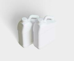 Container jerry can white color photo