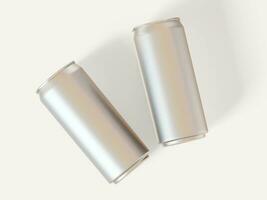 Soft drink or soda can white color and realistic textures photo