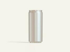 Soft drink or soda can white color and realistic textures photo